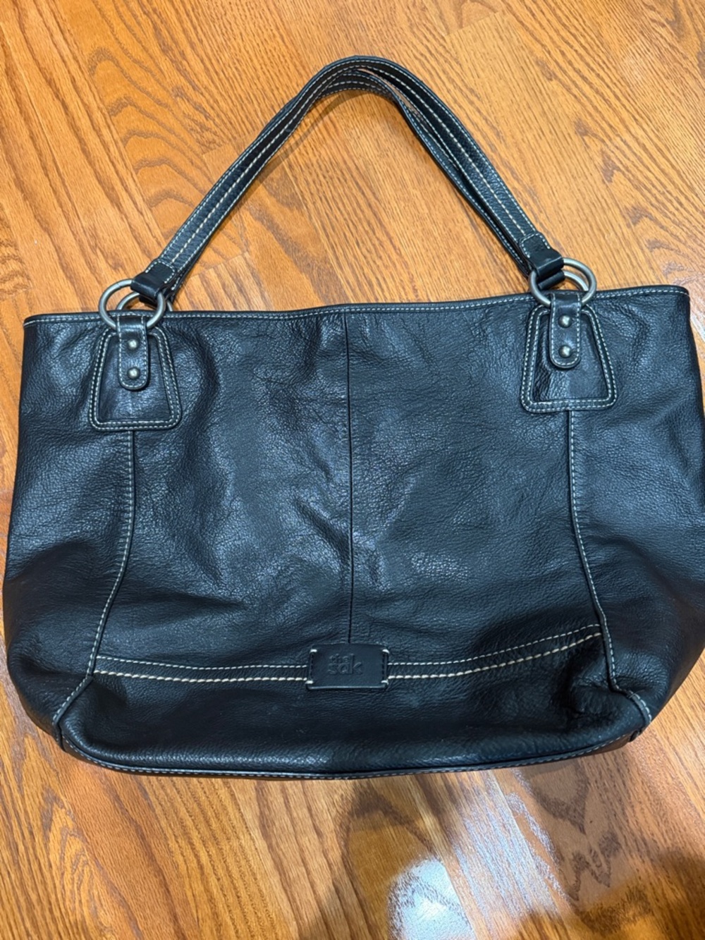 The Sak brand Black Women's Soft Leather Tote Bag -